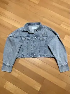 Chico ライトブルー クロップドデニムジャケット