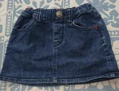 タイムセール♪美品♪ダブルビー100 デニムスカート 90