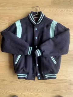 MCGREGOR スタジャン　ターコイズブルー　ウール　レザー　15