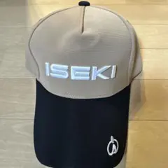ISEKI キャップ ベージュ×ブラック
