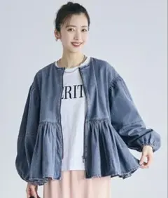 coca デニムギャザージャケット