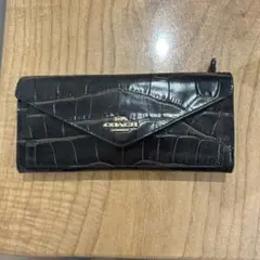 COACH クロコダイル型押し 二つ折り財布