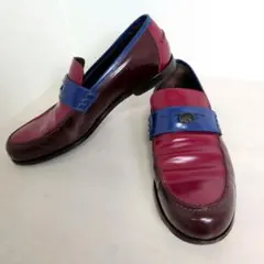 JIMMY CHOO コインローファー 革靴 レザー メンズ 42 レッド系のサムネイル