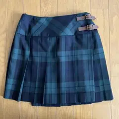 RALPH LAUREN タータンチェック プリーツ巻きスカート 140