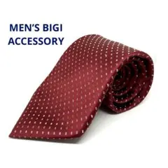 ぬ*ち様 MEN’S BIGI ACCESSORY ネクタイ　レッド　シルク10のサムネイル