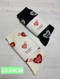HUMAN MADE ソックス 2足セット ハート柄　人気新品