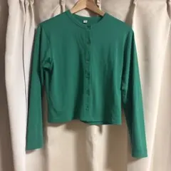 緑カーディガン