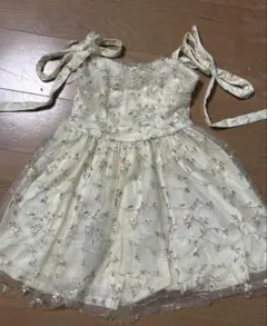 花柄刺繍 チュール キャミソール オフホワイトのサムネイル