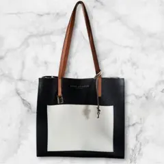 MARC JACOBS マークジェイコブス トートバッグ 南京錠付き バイカラー