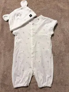 帽子セット 新生児用 お月様2WAYオール