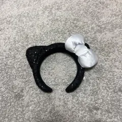 猫耳カチューシャ リボン付き 黒