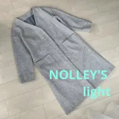NOLLEY'S light ノーカラーコート　グレー　M