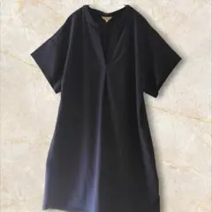 Hus HusH ハッシュアッシュ半袖 ワンピース ブラック Lサイズ