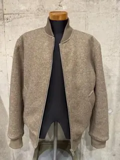 ZARA ウール混 ボンバージャケット MA-1型 裏ボア ブラウン 冬 S