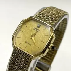【稼働/電池交換済】SEIKO エクセリーヌ ゴールド レディース腕時計クォーツ