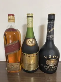 古酒 ウイスキー ブランデー 飲み比べ3本セット 未開栓 まとめ売りのサムネイル