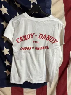 ビンテージ60sRussellCANDYisDANDY染み込みTシャツバック古着