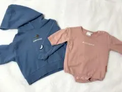 CONVERSE コンバース パーカー ロンパース 兄妹コーデセット 95 70