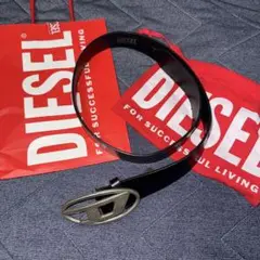 DIESEL ロゴベルト シルバー 70CM