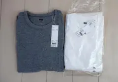 (もも様専用) UNIQLO-U グレー・ホワイト XXL Tシャツ 2枚