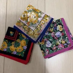 KENZO 花柄　ハンカチ　セット 3枚組　ヴィンテージ　新品未使用