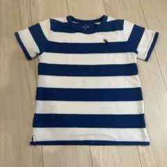 ユーエスポロアッスン　ポロ　青　白　ボーダー　Tシャツのサムネイル