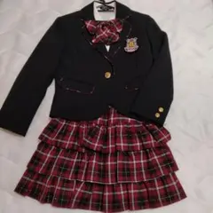 フォーマルドレス 黒と赤のチェック