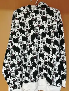 ディズニー ミッキーマウス総柄パーカーL