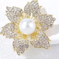 カメリアフラワーブローチ新品未使用 最終値下げ残1点