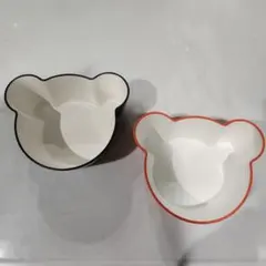 タック　キッズディッシュ　クマ型プラスチックボウル2色セット