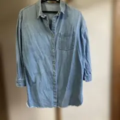 AZUL ライトブルー ボタンアップシャツ