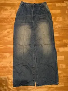 MONO MART ダークブルーバギーワイドデニム