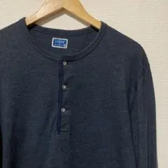 J.Crew ヘンリーネックカットソー　M 霜降りブルーのサムネイル