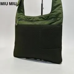 u99【美品】ミュウミュウ　アーカイブ　メッシュ　ナイロン　ショルダーバッグのサムネイル