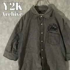 CHIEF U.S.A. Geronimoの刺繍デニムシャツ y2k XL LL