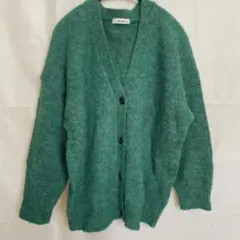 ニコアンドFグリーンカーディガン