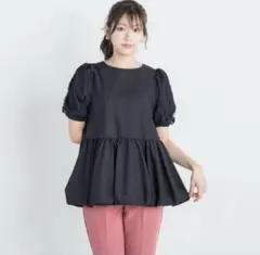 OHGA オオガ ♡doll リボン タイ チュニック ブラウス♡ブラックF