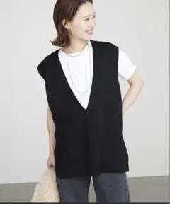 2024AW SLOBE IENA ダブルフェイスニットベスト