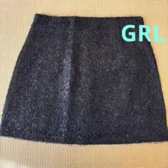 インパン裏地付きラメシャギーミニスカート　GRL