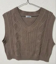 INGNI ブラウン Vネック ニットベスト　Mサイズ