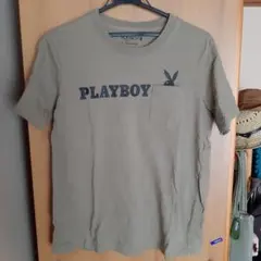 ★処分特価★＊PLAYBOY＊ ポケットTシャツ＊ Mサイズ オリーブグリーン＊