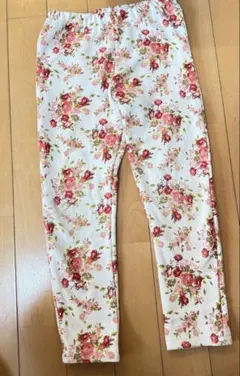 裏起毛花柄パンツ