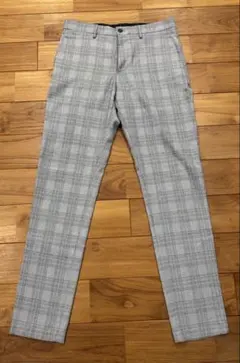 ZARA チェック柄スラックス グレー EUR38