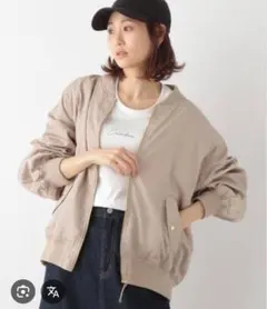 GLOBAL WORK＊グローバルワーク 撥水 ボリューム MA-1 ベージュ