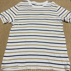 美品無印良品MUJI ボーダーTシャツ メンズLのサムネイル