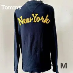 トミーヒルフィガー ニューヨーク刺繍 カーディガン 黒 Tommy ブラック