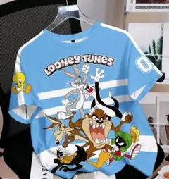 LOONEY TUNES 半袖Tシャツ ライトブルー キャラクターのサムネイル