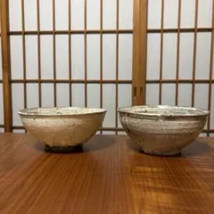 井上茂さん　5.5寸ヒビ粉引三島どんぶり（2個セット）のサムネイル