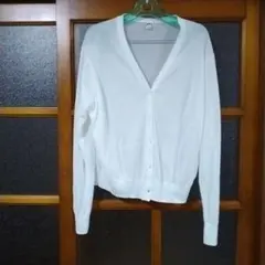 UNIQLO ホワイト Vネック カーディガン XL