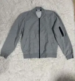 グレー ジップアップ 長袖 ジャンパー